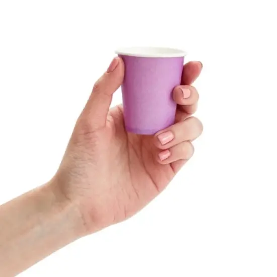 Stockroom Plus 600 Pack Purple Disposable 3oz Paper Cups for Espresso, Mouthwash, Tea, Coffee image {3}