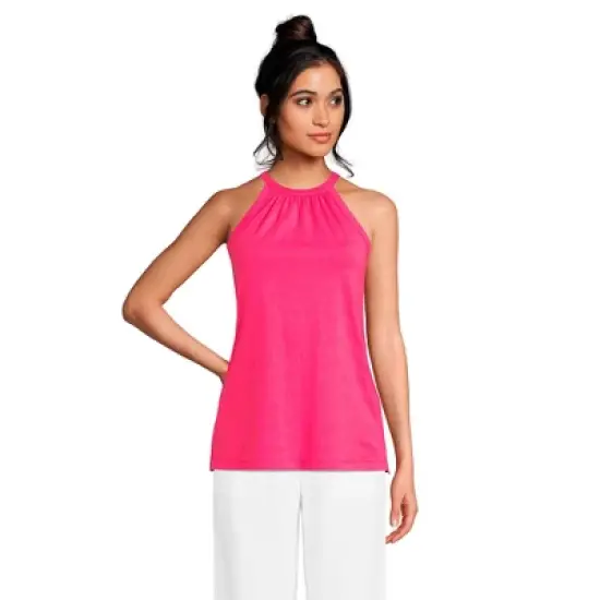 Lands' End Women's Light Weight Jersey Halter Neck Tank Top image {3}