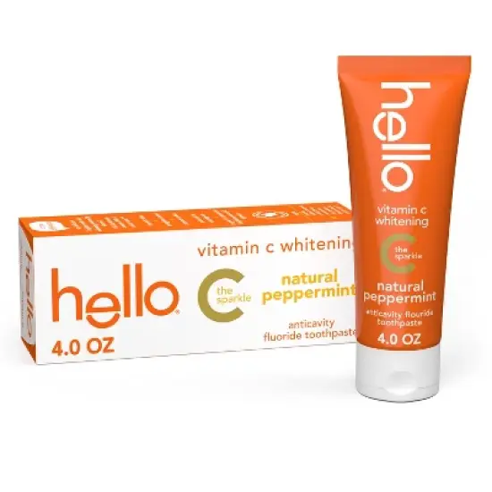 hello Vitamin C Teeth Whitening Toothpaste with Fluoride - Natural Peppermint - 4oz image {9}