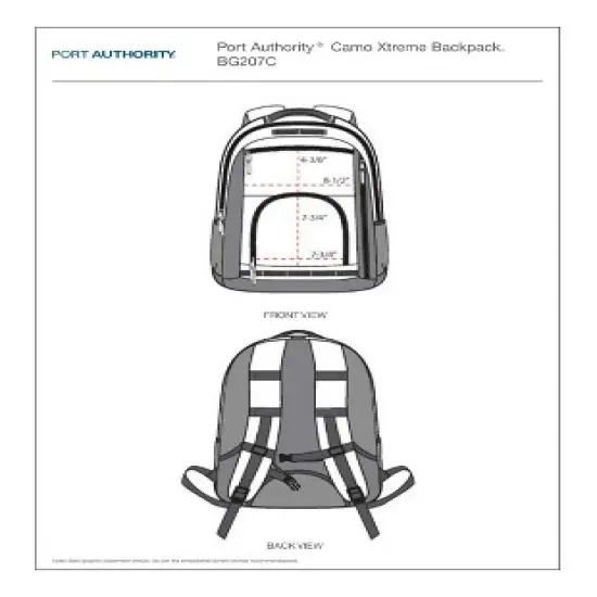 Port Authority Camo Xtreme Backpack - Realtree Xtra/Black image {6}