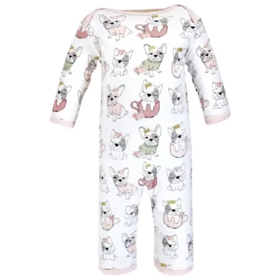 Hudson Baby Infant Girl Cotton Coveralls, Girl Whimsical Dog image {4}