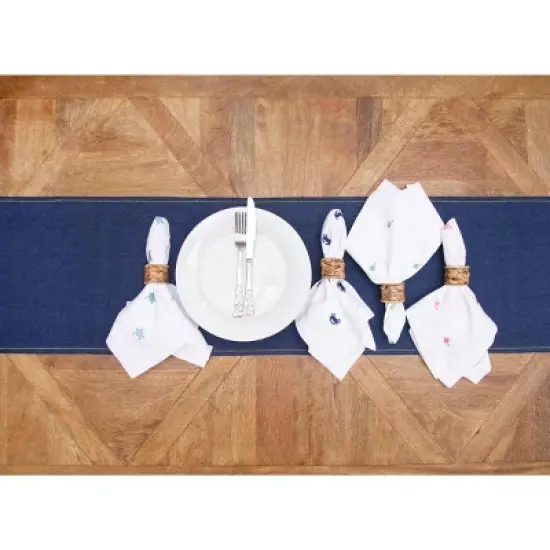 C&F Home Green Palms Embroidered Machine Washable Hemstitch Napkins Set of 6 image {2}