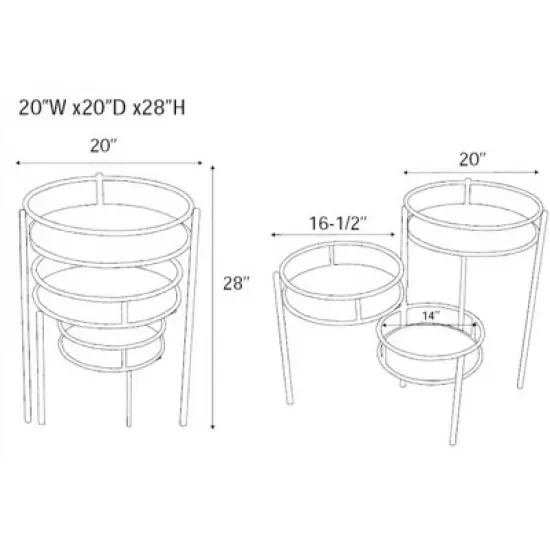 Asprey 3 Tier Plant Stand - Powell Company image {11}
