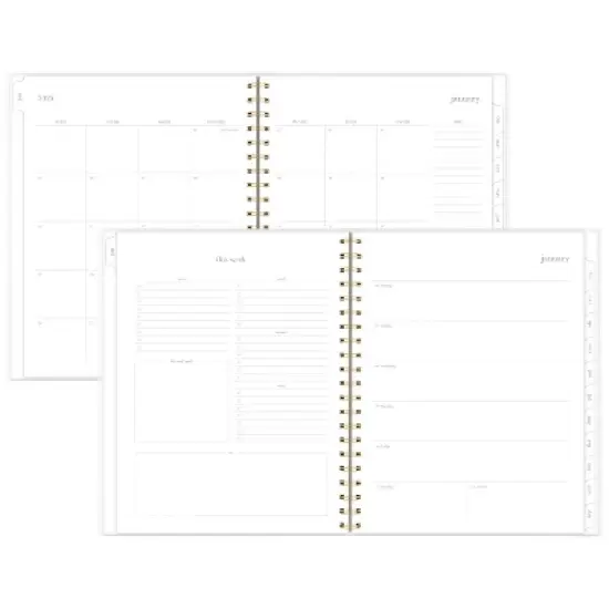 Sugar Paper Essentials 2025 Weekly/Monthly Planner 9.5"x11" Frosted Dusty Blue Stripe: Personal Agenda, Non-Toxic, Acid-Free image {2}