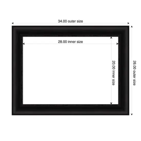 Amanti Art Parlor Black Framed Magnetic Dry Erase Board image {3}