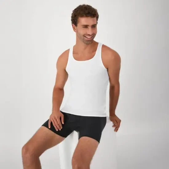 Hanes Men's 6pk Tanks - White image {4}