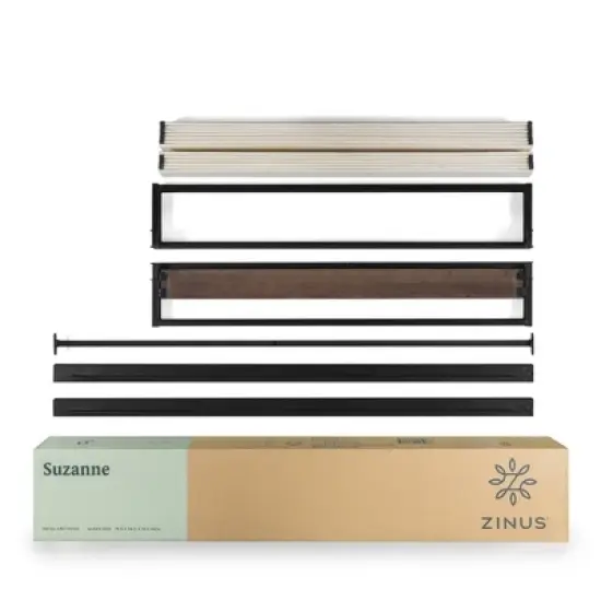 10" Suzanne Platform Bed Frame Gray Wash - Zinus image {4}