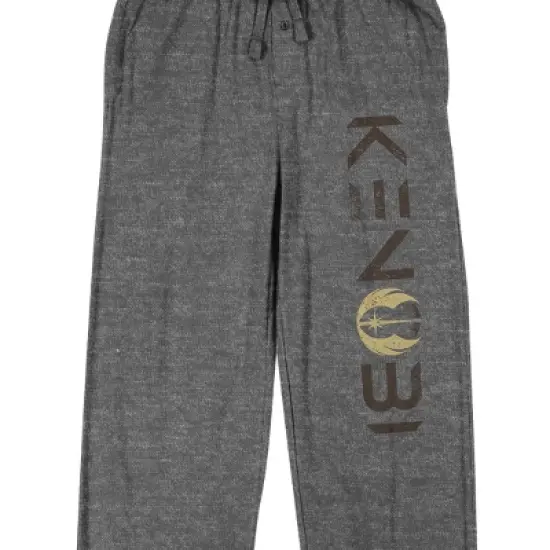 Star Wars Obi-Wan Kenobi Logo Men's Graphite Heather Sleep Pajama Pants image {1}