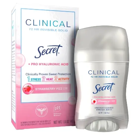 Secret Clinical Strength Invisible Solid Antiperspirant & Deodorant - Strawberry Fizz - 1.6oz image {13}