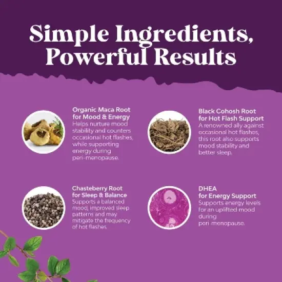 Perimenopause Support Capsules, Women's Pre Menopause Support, Women's Wellness Supplement, Nature's Craft, 120ct image {3}