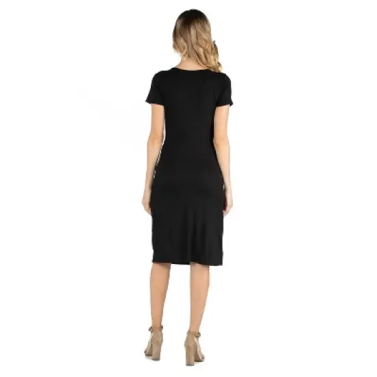 24seven Comfort Apparel Women's Maternity Wrap Dress image {2}