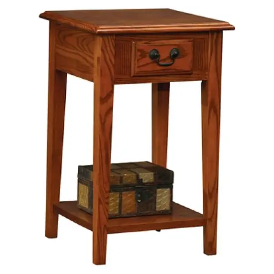 Favorite Finds Square Side Table Medium Oak Finish - Leick Home image {1}