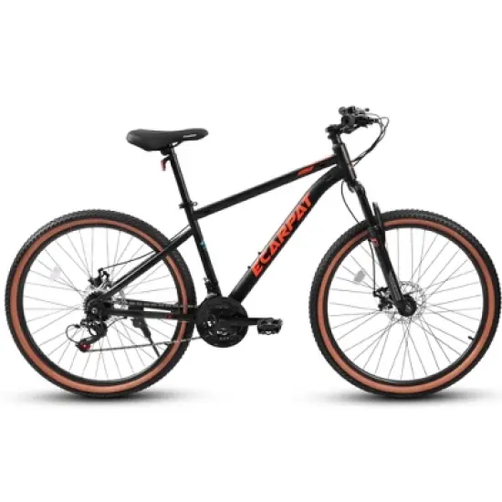 NAYSAYE Bicycle 24 Inch Mountain Bike for Teenagers with Disc Brakes for School Commuting and Outdoor Fun, Red and Black, 65.5"*24.5"*37" image {5}