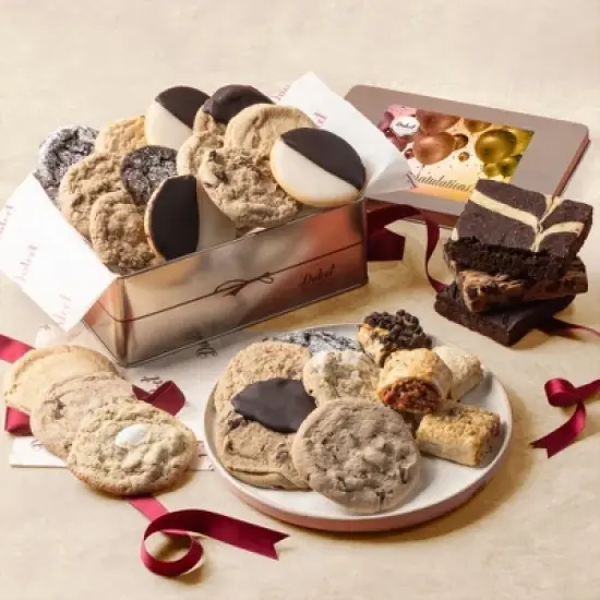 Dulcet Gift Baskets Rugelah, Brownies and Cookies Gift Basket, Gourmet Housewarming Food Gift Baskets for Parents, Friends, Neighbors, Relatives image {17}