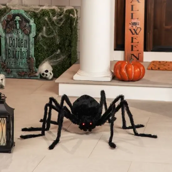 Northlight LED Lighted Spider with Flashing Eyes Halloween Decoration - 48" image {1}