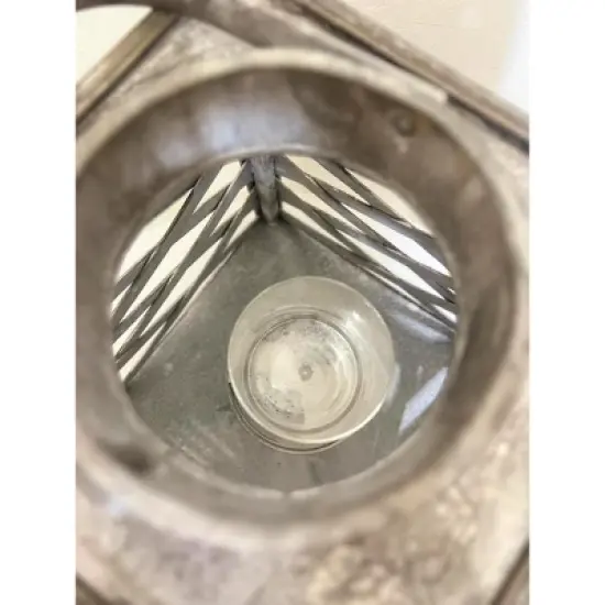 Essential Decor & Beyond 14.2" Gray Bamboo Candle Lantern With Handle image {8}