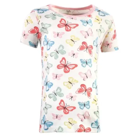 Touched by Nature Baby Girl Organic Cotton Tight-Fit Pajama Set, Butterflies image {2}