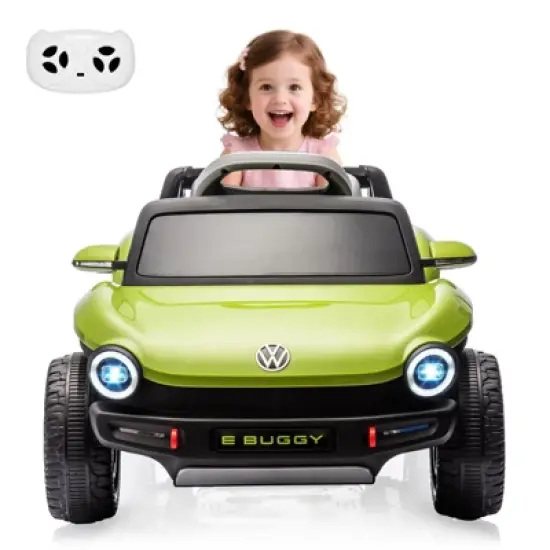 12V Kids Ride On Car Licensed Volkswagen Beetle Electric Ride On Toy for Toddlers 4 Wheeler Vehicle with Parental Remote, LED Lights, Horn, Music image {7}