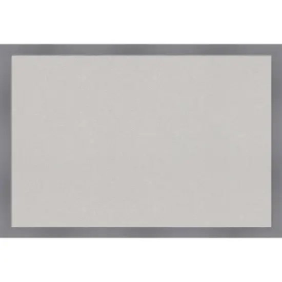 38"x26" Edwin Wood Frame Gray Cork Board - Amanti Art image {10}