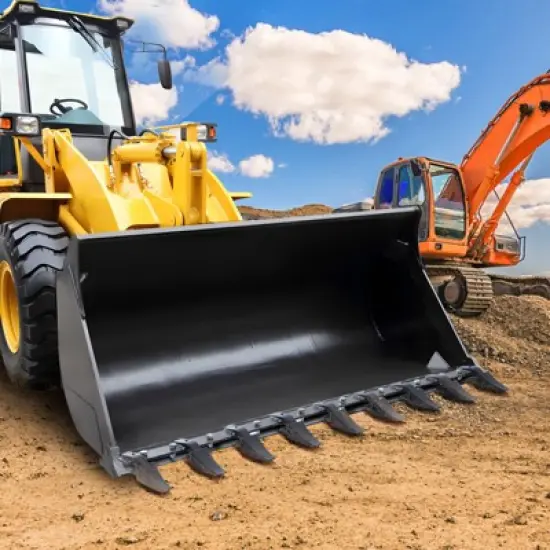 VEVOR Bucket Tooth Bar, 72'', Heavy Duty Tractor Bucket 9 Teeth Bar for Loader Tractor Skidsteer, 4560 lbs Load-Bearing Capacity, Black image {1}