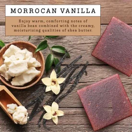 Lovery Handmade Goat Milk Soap Made in USA with Organic Shea Butter - Moroccan Vanilla Scent - Goats Milk Soap Bar, 3 Pack image {1}