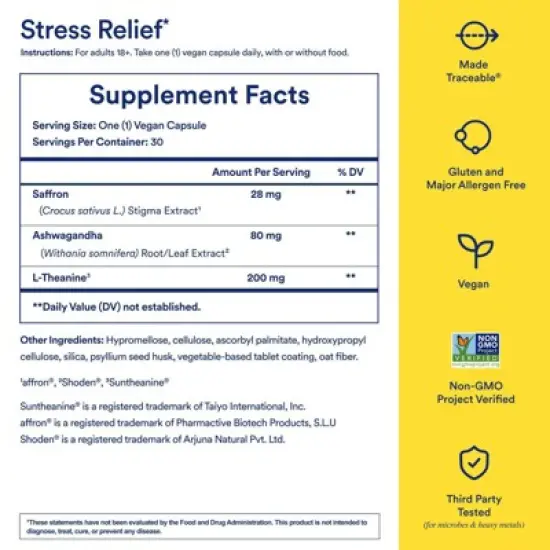 Ritual Stress Relief Vegan Dietary Supplements Capsule - 30ct image {5}