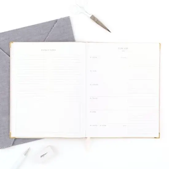 Sugar Paper Essentials 2024 Planner 10.125"x8.125" Weekly/Monthly Flax Cream Fabric image {5}