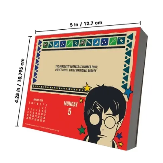 Trends International 2026 Harry Potter Dayata Time 6.12"x5.37" Box Calendar image {9}