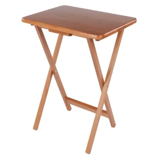 5pc Set Sophia Snack Tables Teak - Winsome image {10}