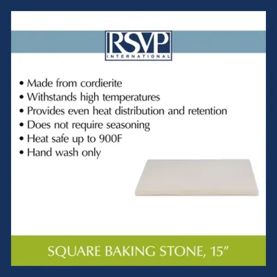 Rsvp Square Baking Stone 15" image {5}