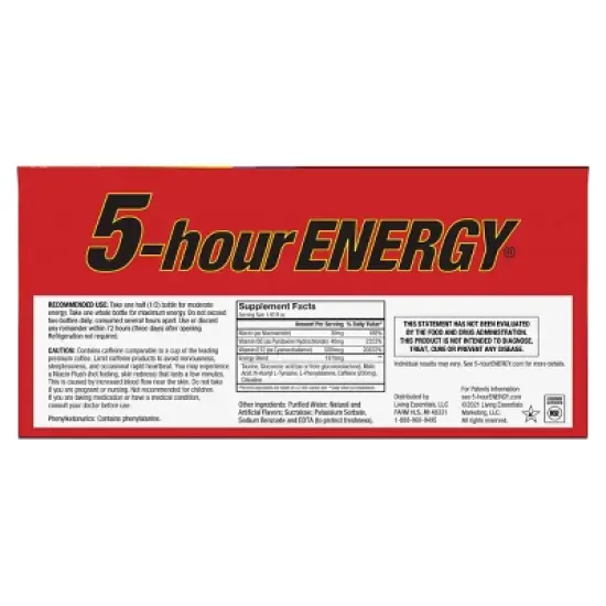 5 Hour Energy Shot Regular Strength - Berry - 1.93 fl oz/10pk image {3}