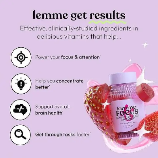 Lemme Focus Concentration Gummies - 50ct image {2}