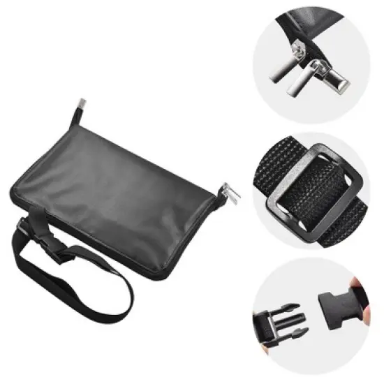 Byootique 2in1 Foldable Brush Holder Waist Zipper Bag Professional Multi Portable Cosmetic Makeup Pouch with Belt Strap image {3}