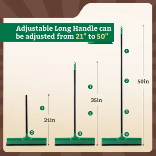 JANSNO All-Surface Silicone Broom, Squeegee Pet Hair Remover for Indoor image {3}