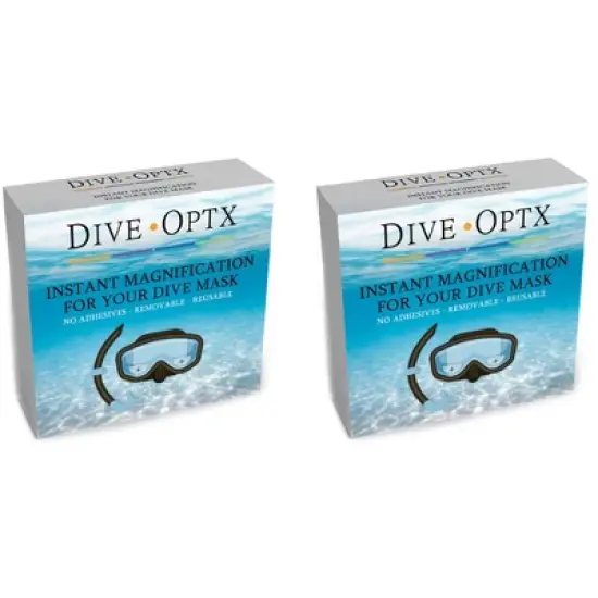 Calabria Hydrotac Dive OPTX 20/20 Stick On Bifocal Lenses 2 PACK Scuba Mask Magnifying BiFocal Stickers Diving Swim Goggles image {6}