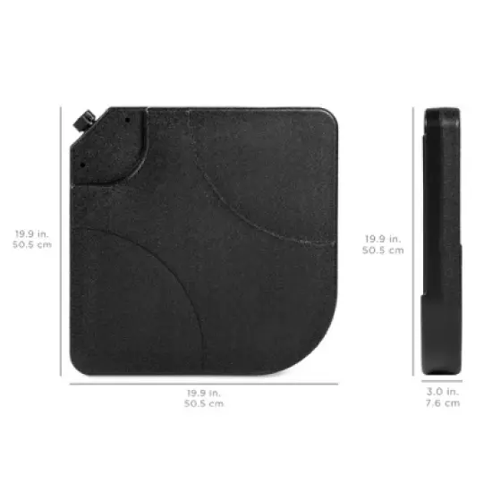 Best Choice Products 4-Piece Cantilever Offset Patio Umbrella Stand Square Base Plate Set w/ Easy-Fill Spouts image {6}