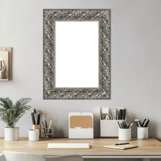 Amanti Art Silver Luxor Framed Dry Erase Magnetic Board image {5}