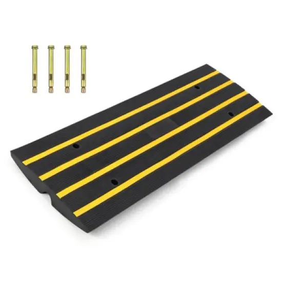 Rubber Curb Ramp, Rise Height Sidewalk Curb Ramp,Driveway Ramp or Forklifts, Trucks, Buses, Cars, Wheelchairs, Bikes image {1}