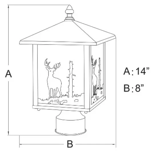 VAXCEL 1 Light Burnished Bronze Rustic Outdoor Tree Post Light White Glass image {3}