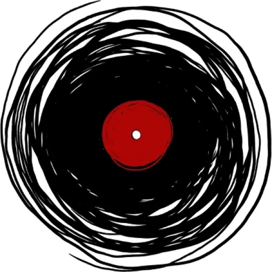 Men's Design By Humans Spinning With A Vinyl Record - Retro Music DJ By ddtk T-Shirt image {1}