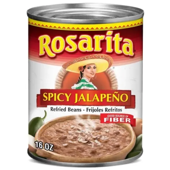 Rosarita Spicy Jalape&ntilde;o Refried Beans - 16oz image {5}