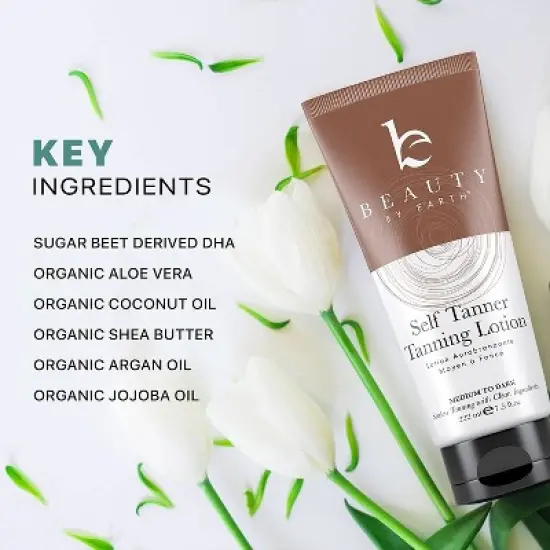 Beauty by Earth Self Tanner Tanning Lotion. 7.5oz image {5}