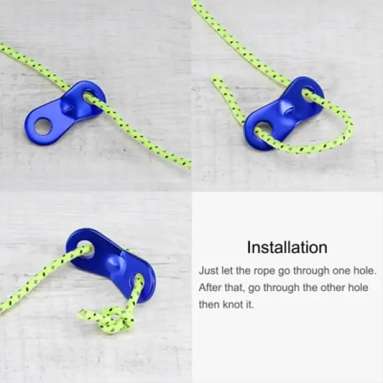 Unique Bargains Aluminum Rope Tensioner Tent Cord Adjuster for Outdoor Camping Hiking Travel image {4}