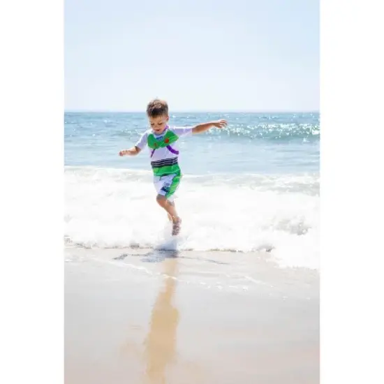 Disney Pixar Toy Story Alien Rex Slinky Dog Woody Baby Pullover Rash Guard and Swim Trunks Outfit Set Infant to Little Kid image {1}