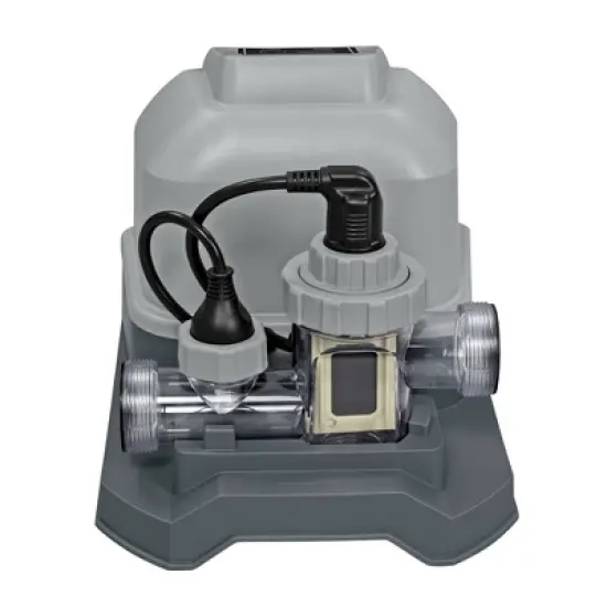 Bestway Flowclear Hydrogenic 6 G/H Digital Self Cleaning Saltwater Chlorinator with Adapters and pH Test Strips for Above Ground Swimming Pool image {1}