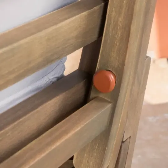 Ottavio Acacia Wood Outdoor Patio Daybed - Gray - Christopher Knight Home image {2}