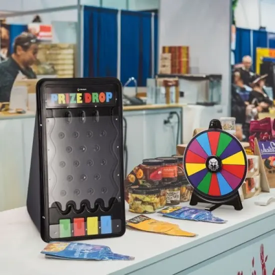 WinSpin Mini Tabletop Prize Drop Board & 12" Prize Wheel Kit Fortune Game Eagle image {4}