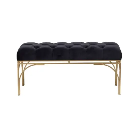 Rectangular Glam Velvet Bench - Olivia & May image {1}