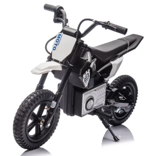 24V 200W Kids Ride On Motocross Motorcycle, Adjustable speed Electric Dirt Bike Toy with LED, Bluetooth, Music, Horn, Gift for Boys Girls image {12}