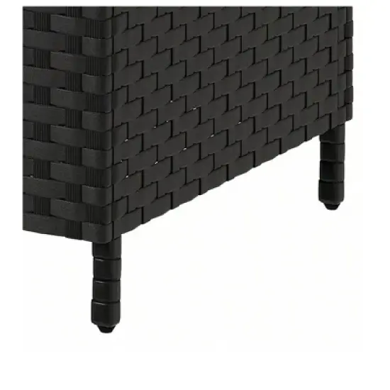 230 Gallon Rattan Wicker Deck Box Outdoor Storage Container Waterproof Garden Box image {4}